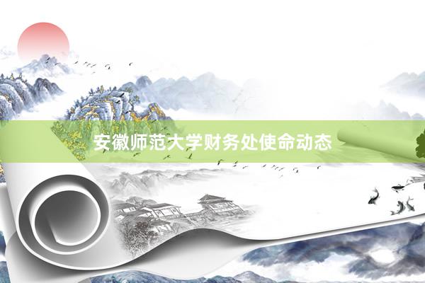 安徽师范大学财务处使命动态
